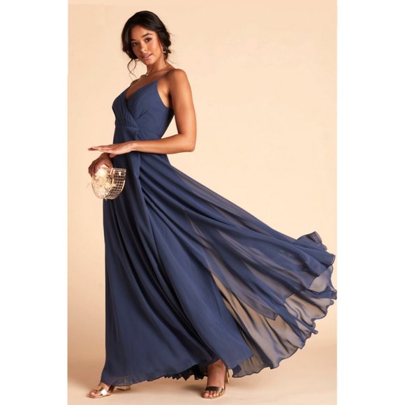 Birdy Grey Kaia Pleated Bodice Chiffon Maxi Dress - Sleeveless Bridesmaids Dress - Picture 2 of 2